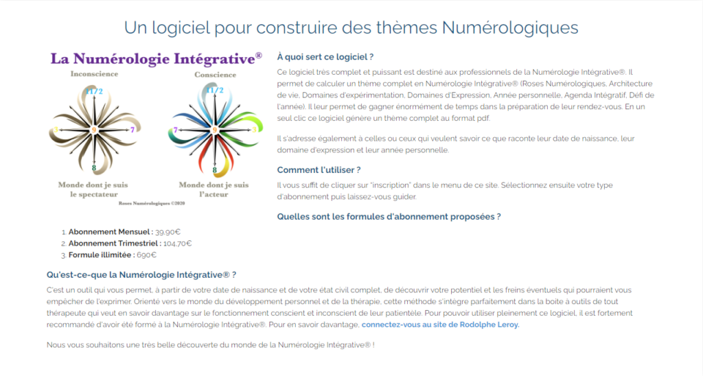 Logiciel de Numérologie